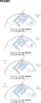 FBK FK3801 - Bremžu loku komplekts autospares.lv