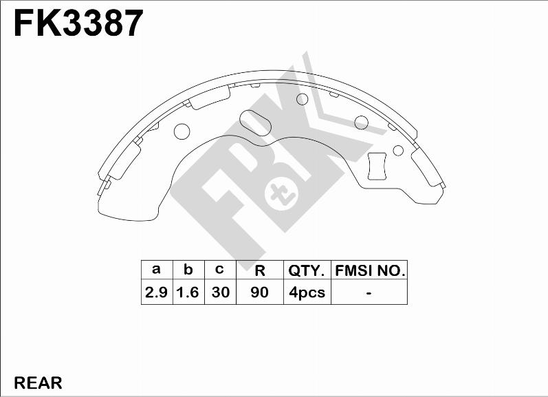 FBK FK3387 - Bremžu loku komplekts www.autospares.lv