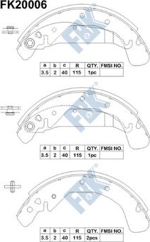 FBK FK20006 - Bremžu loku komplekts autospares.lv