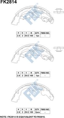 FBK FK2814 - Bremžu loku komplekts autospares.lv