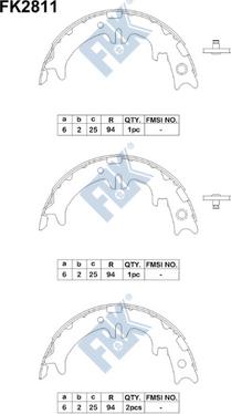 FBK FK2811 - Bremžu loku komplekts autospares.lv