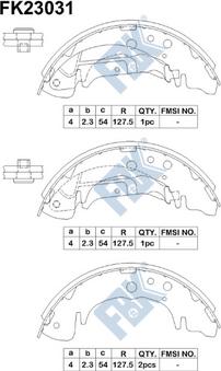 FBK FK23031 - Bremžu loku komplekts www.autospares.lv