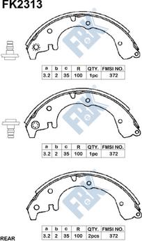 FBK FK2313 - Bremžu loku komplekts www.autospares.lv