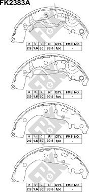 FBK FK2383A - Bremžu loku komplekts autospares.lv