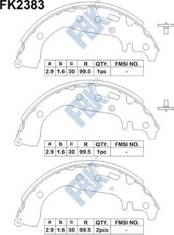 FBK FK2383 - Bremžu loku komplekts www.autospares.lv