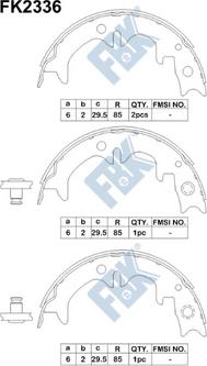 FBK FK2336 - Bremžu loku komplekts autospares.lv