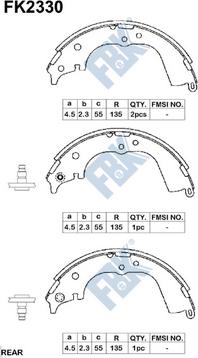 FBK FK2330 - Brake Shoe Set www.autospares.lv