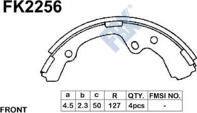 FBK FK2256 - Bremžu loku komplekts www.autospares.lv