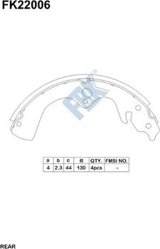 FBK FK22006 - Bremžu loku komplekts autospares.lv