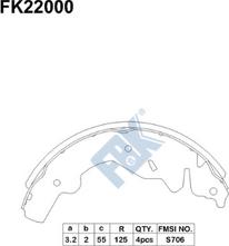 FBK FK22000 - Bremžu loku komplekts www.autospares.lv