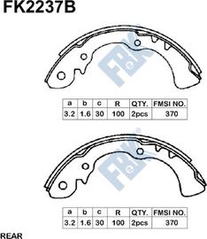 FBK FK2237B - Bremžu loku komplekts www.autospares.lv