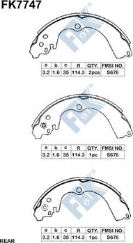 FBK FK7747 - Brake Shoe Set www.autospares.lv