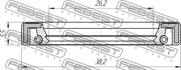 Febest 95FAY-28380606X - Remkomplekts, Stūres šķērsstiepņa šarnīrs www.autospares.lv