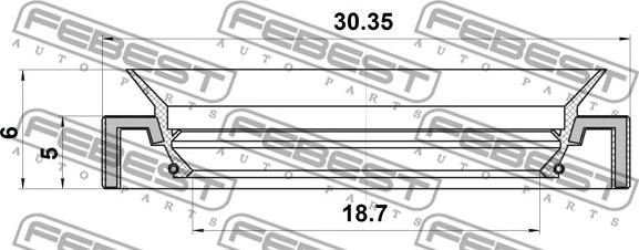 Febest 95GAY-20300506X - Repair Kit, inner tie rod www.autospares.lv