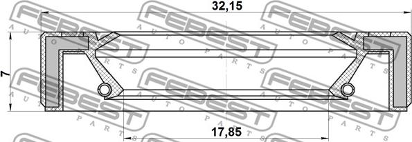 Febest 95GAY-20320707X - Remkomplekts, Stūres šķērsstiepņa šarnīrs www.autospares.lv