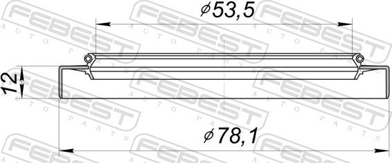 Febest 95GDY-55781212X - Blīvgredzens, Riteņa rumba www.autospares.lv