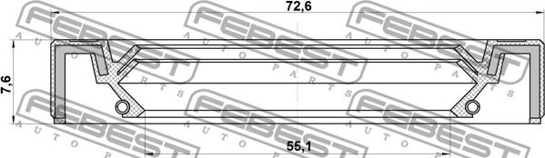 Febest 95IBS-57730808X - Blīvgredzens, Riteņa rumba www.autospares.lv