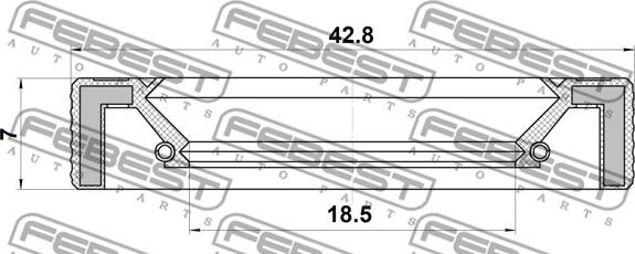 Febest 95LAY-20420707X - Remkomplekts, Stūres šķērsstiepņa šarnīrs www.autospares.lv