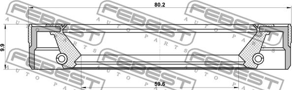 Febest 95LEY-61801010X - Seal Ring, wheel hub www.autospares.lv