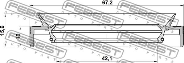 Febest 95MEY-44671016C - Vārpstas blīvgredzens, Piedziņas vārpsta www.autospares.lv