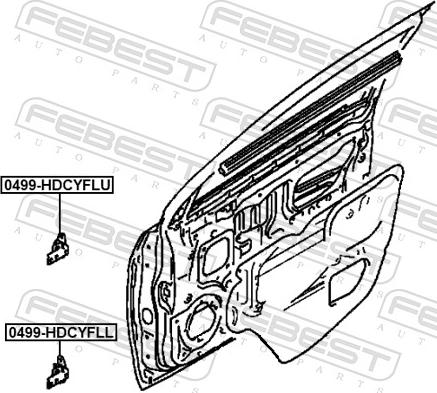 Febest 0499-HDCYFLU - Durvju šarnīrs www.autospares.lv