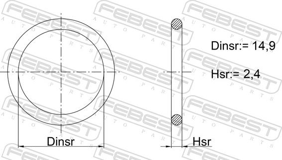 Febest 04400-004 - Blīve, Eļļas sietveida filtrs www.autospares.lv