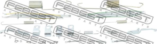 Febest 0404-KB4-KIT - Piederumu komplekts, Stāvbremzes mehānisma bremžu loks www.autospares.lv