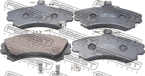 Febest 0401-DAF - Brake Pad Set, disc brake www.autospares.lv