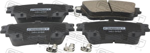 Febest 0401-GFER - Bremžu uzliku kompl., Disku bremzes www.autospares.lv