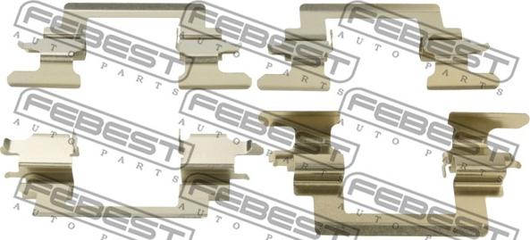 Febest 0403-CS1AF - Piederumu komplekts, Disku bremžu uzlikas www.autospares.lv