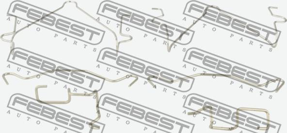 Febest 0403-K94WF - Piederumu komplekts, Disku bremžu uzlikas www.autospares.lv