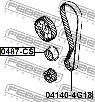 Febest 04140-4G18 - Zobsiksna www.autospares.lv