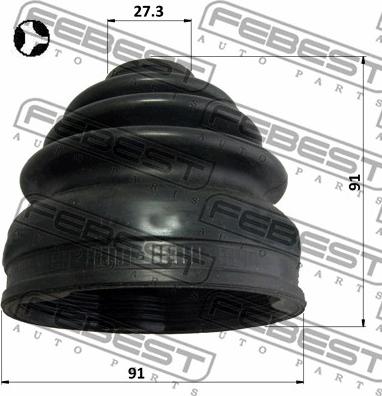 Febest 0415-NA8WT - Putekļusargs, Piedziņas vārpsta www.autospares.lv