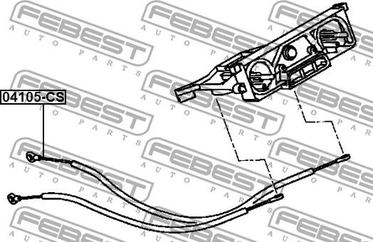 Febest 04105-CS - Sildītāja vārsta trose www.autospares.lv