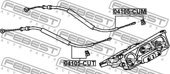 Febest 04105-CUT - Sildītāja vārsta trose www.autospares.lv