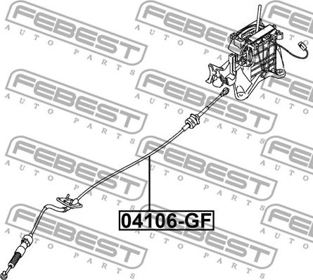 Febest 04106-GF - Trose, Automātiskā pārnesumkārba www.autospares.lv