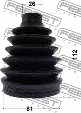 Febest 0417P-GA - Putekļusargs, Piedziņas vārpsta www.autospares.lv