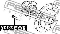 Febest 0484-001 - Riteņa stiprināšanas skrūve www.autospares.lv