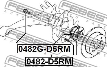 Febest 0482-D5RM - Wheel Hub www.autospares.lv