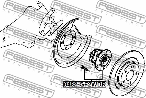 Febest 0482-GF2WDR - Riteņa rumba www.autospares.lv