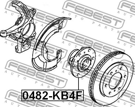 Febest 0482-KB4F - Riteņa rumba www.autospares.lv