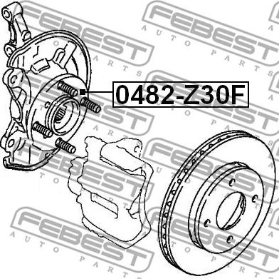 Febest 0482-Z30F - Riteņa rumba www.autospares.lv