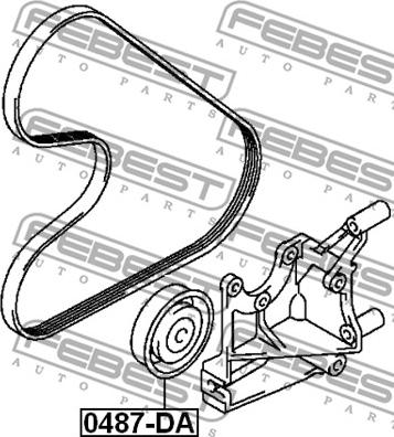 Febest 0487-DA - Parazīt / Vadrullītis, Ķīļrievu siksna autospares.lv