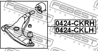 Febest 0424-CKLH - Neatkarīgās balstiekārtas svira, Riteņa piekare www.autospares.lv