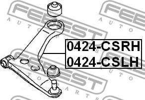 Febest 0424-CSRH - Neatkarīgās balstiekārtas svira, Riteņa piekare autospares.lv