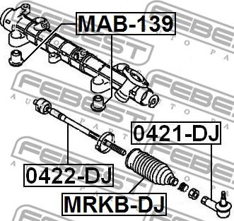 Febest MAB-139 - Piekare, Stūres iekārta www.autospares.lv