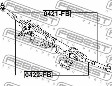 Febest 0422-FB - Aksiālais šarnīrs, Stūres šķērsstiepnis www.autospares.lv