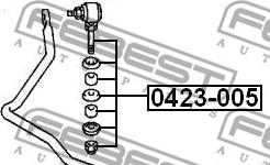 Febest 0423-005 - Stiepnis / Atsaite, Stabilizators www.autospares.lv