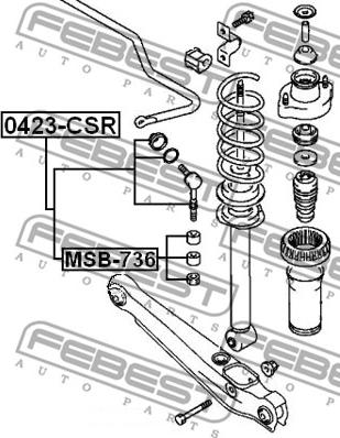 Febest 0423-CSR - Stiepnis / Atsaite, Stabilizators www.autospares.lv