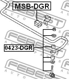 Febest 0423-DGR - Stiepnis / Atsaite, Stabilizators www.autospares.lv